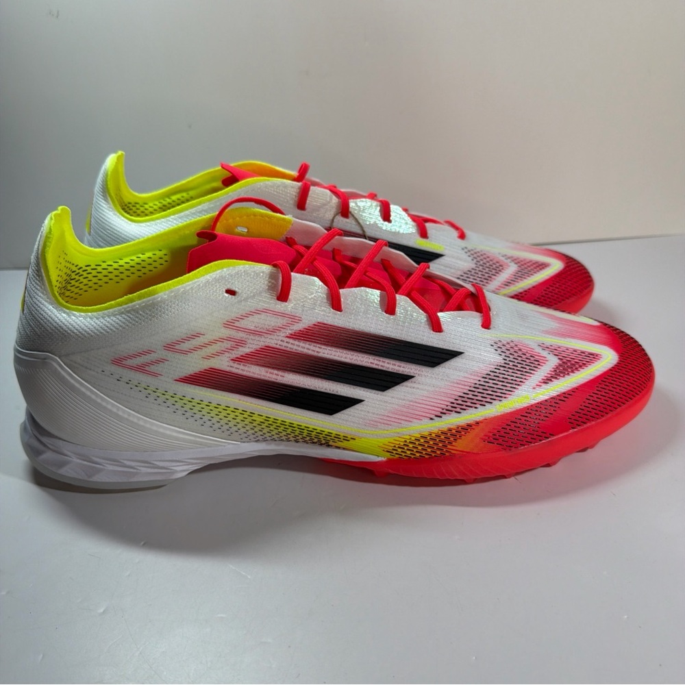 Adidas F50 Pro Turf Soccer Mens White Sneakers Athletic Shoes IE1220 New No Box - Picture 10 of 11